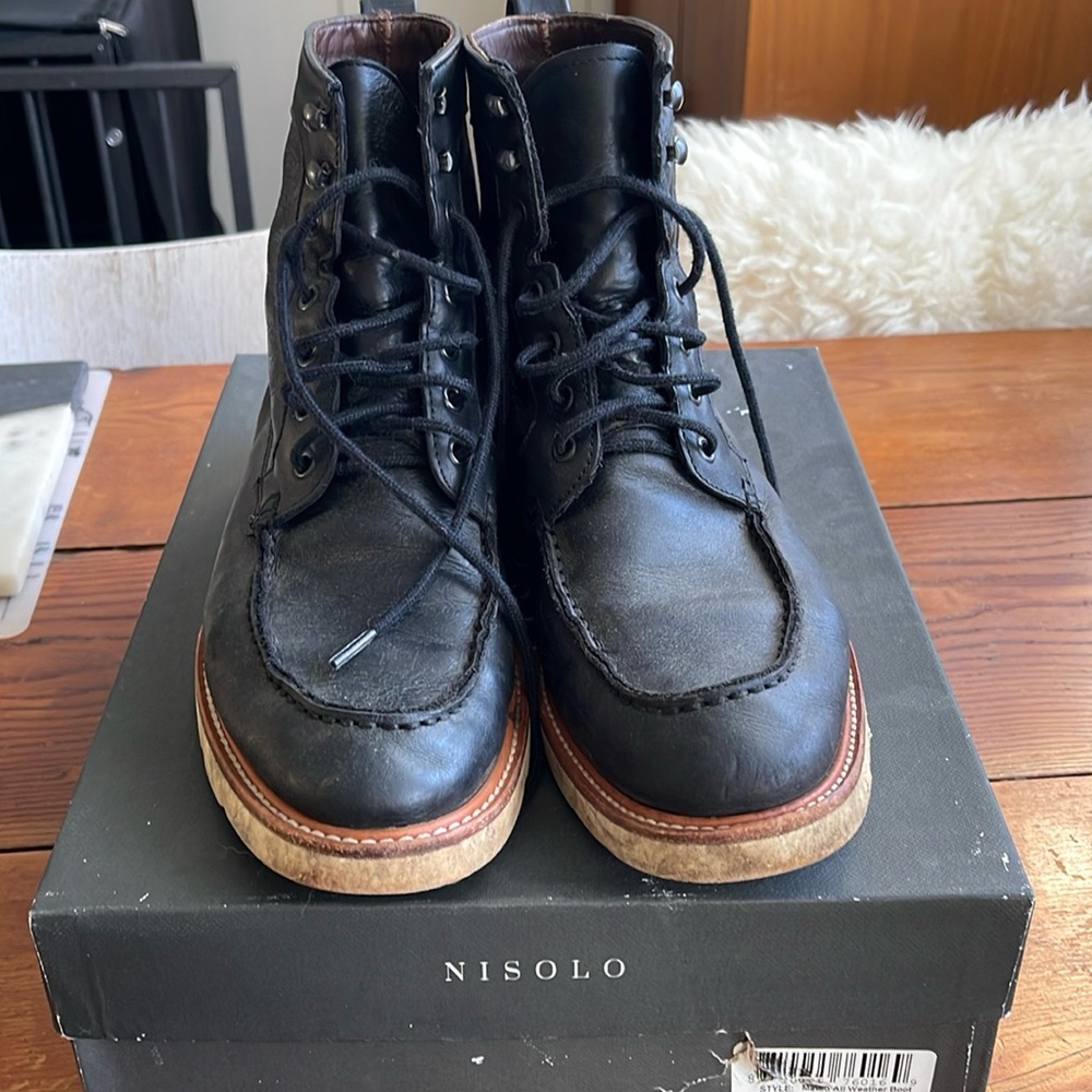 Nisolo men’s Mateo all-weather boot, black size 10